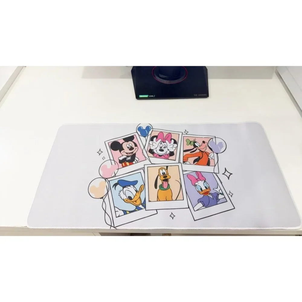 Pastel Cartoon Photo Collage Large Mouse Pad Smooth Anti-Slip Desk Mat